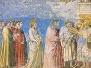 GIOTTO di Bondone The Marriage Procession of the Virgin (mk08) oil on canvas